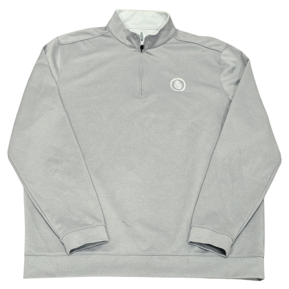 johnnie-O Men's Large 1/4 Zip Pullover Gray Performance Golf Stretch Quarter Zip